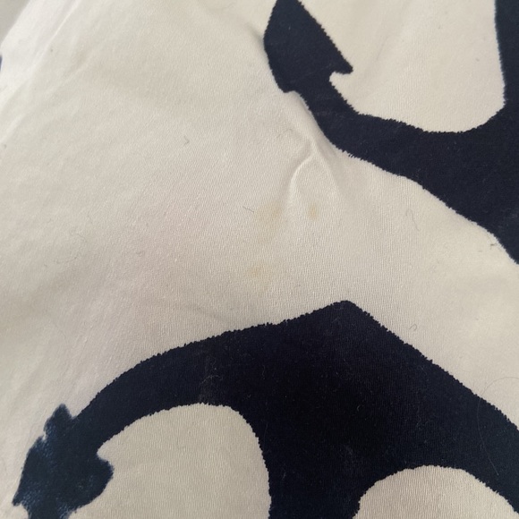 J. Crew dizzy anchors mini dress sleeveless flouncy ruffle cream blue size 2 - Picture 8 of 16